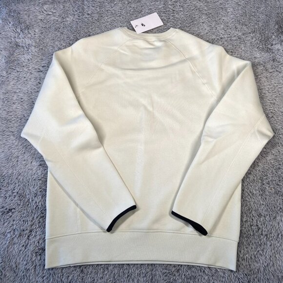 Nike Sportswear Tech Fleece Crewneck Size Medium Men Cream Black FB7916-020 - Picture 2 of 6